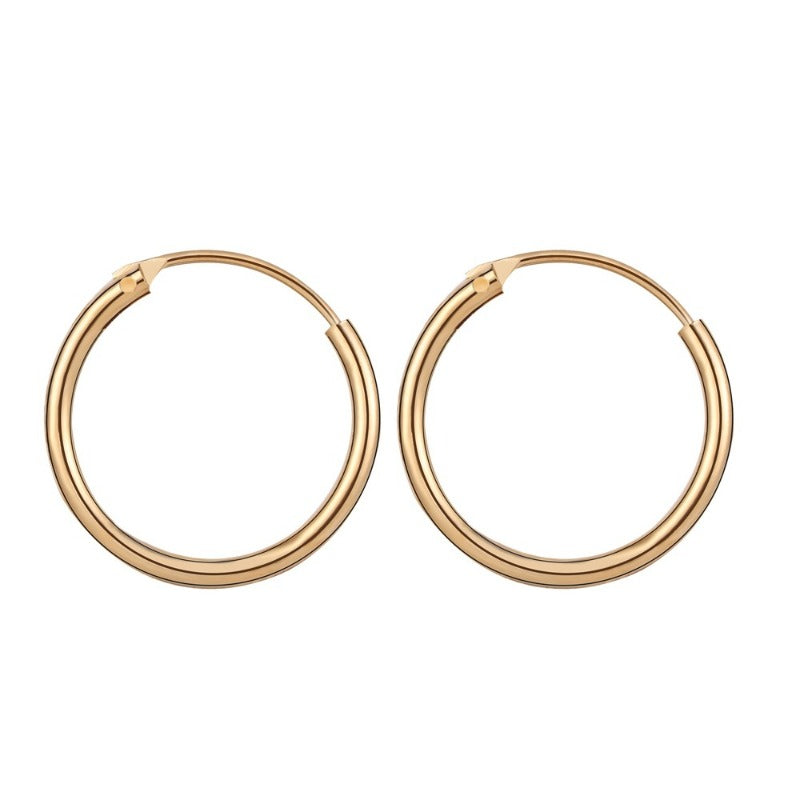 Wholesale Fashion Simple Round Circle Metal Creative Personality Hip Hop Earrings